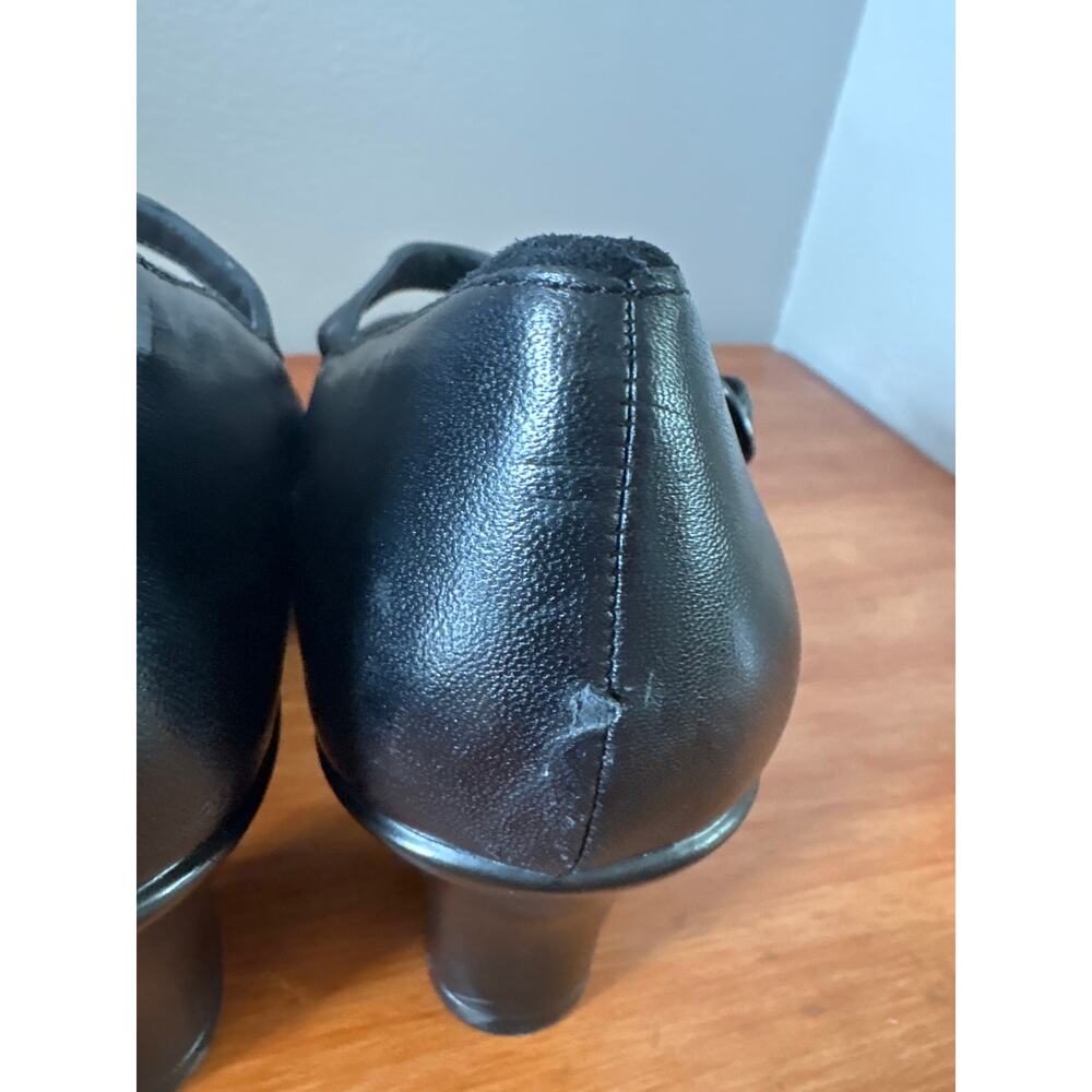 Dansko Becca Mary Jane Pumps Black Leather Asymmentrical Strap Womens 40 - Picture 5 of 8